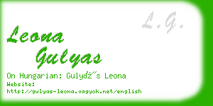 leona gulyas business card
